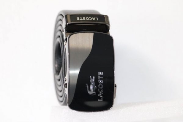 Mens Classic belts lacoste black/sliver buckle