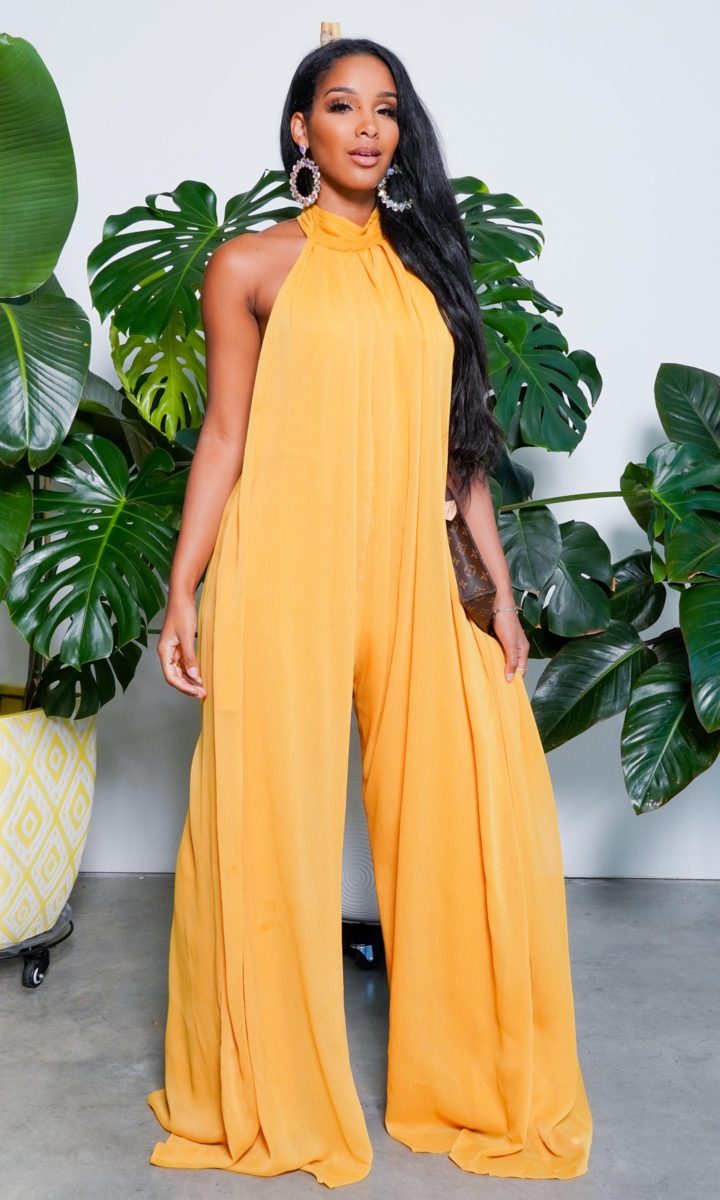 backless wide leg jumpsuit